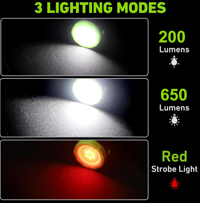 3-Pack Rechargeable LED Work Lights With Portable Case For Camping