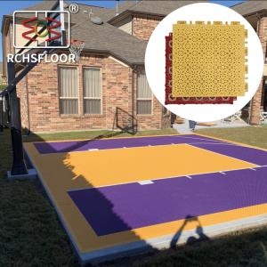 China 1.8cm Thick Outdoor Sport Floor Interlocking Plastic Floor Tiles Waterproof factory