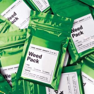 Resealable mylar custom printed cigar packaging bags with k