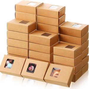 China Custom Kraft Paper Window Box for Soap Biscuit Packaging factory