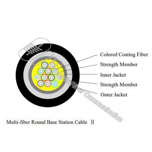 China Base Station Round Multimode Fiber Cable FTTA UV Stabilized 4F 12F 24F factory