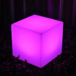 Glowing Outdoor LED Cube Light Chair Plastic IP65 Waterproof For Park Villa