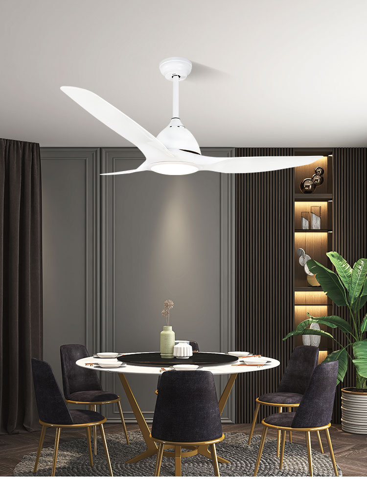Home 52 Inch Low Voltage Energy Saving Remote Control LED Ceiling Fan with Light Energy