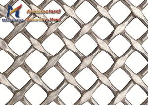 China Grey Architectural Woven Wire Mesh 12mm Crimped Stainless Steel Square Mesh factory