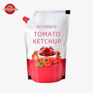 China Pure Natural Sachet Tomato , Convenient 1100g Bag Ketchup Sweet And Sour factory