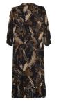 Woven Print Fabric Ladies Plus Size Dresses Size XS-XXL Half Sleeve