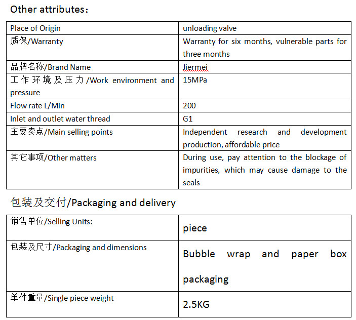 Adjustable Water Truck Valve Water Pump Pressure Regulating Valve Highly Precise