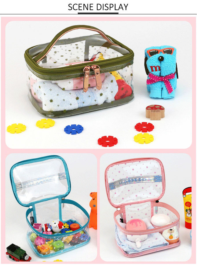 Beauty Cosmetic Case Bag Waterproof Clear Transparent Makeup Bag with Zipper