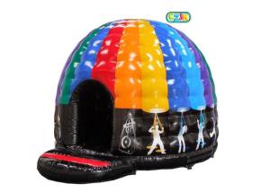 China Amazing Disco Inflatable Bounce House Castle With 0.55mm PVC Material factory