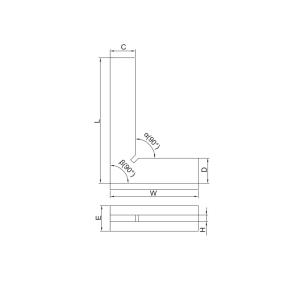 Machinist Square 90 Degree Flat Edge Square With Base And DIN 875 Grade 0