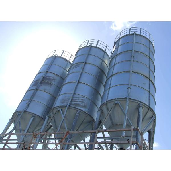 China Height 10.7m 100T Bulk Storage Silos With Dust Collector factory