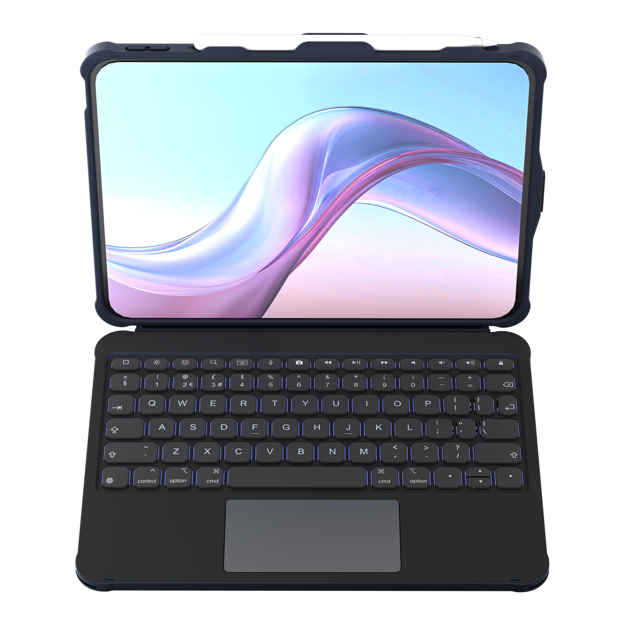 Custom Logo Precision Trackpad Keyboard Case with Rugged Drop-Proof Shell for iPad A16,Waterproof CE/RoHS for Education/Business