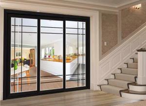 China Aluminum Frame Custom Glass Sliding Door Modern Design with Customizable Glass factory