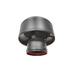 100mm Carbon Steel Pellet Stove Chimney Pipe Cap Sliver color