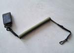 Adjustable tactical pistol gand gun secure spring coiled lanyard anti-lost sling