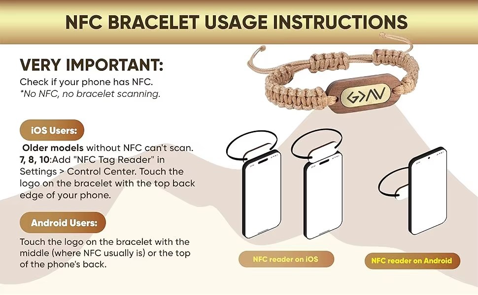 New Arrival Custom Design Daily Bible Verse Bracelet With NFC Christian Bible Verse Bracelets