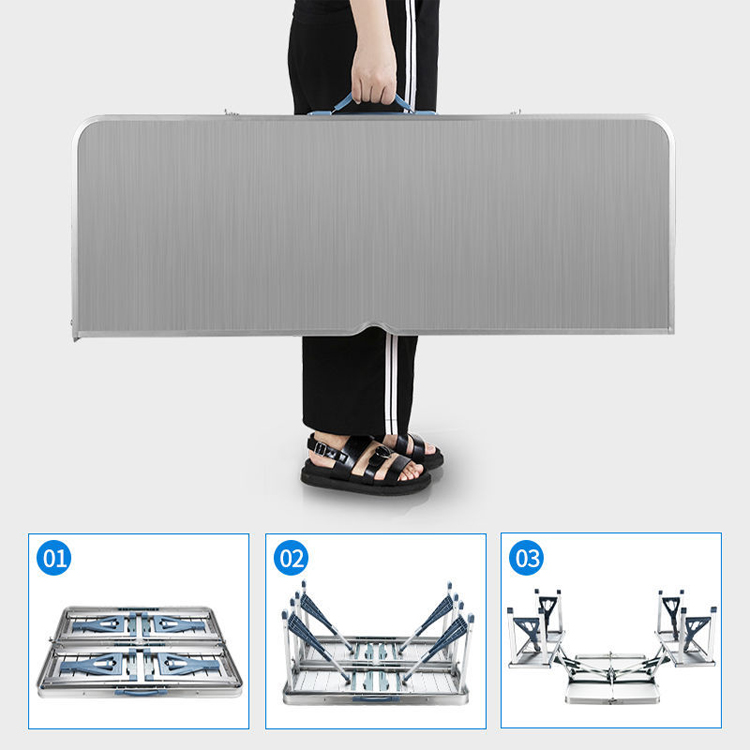 General Portable Space-saving One-piece Camping Table and Chair Set for Outdoor Travel