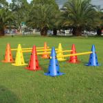 30cm 52cm Flat Cones For Football , Square Bottom Space Marker Cones