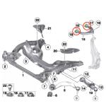 For Rolls-Royce Ghost Upper Suspension Rubber Sleeve OEM 31126852998