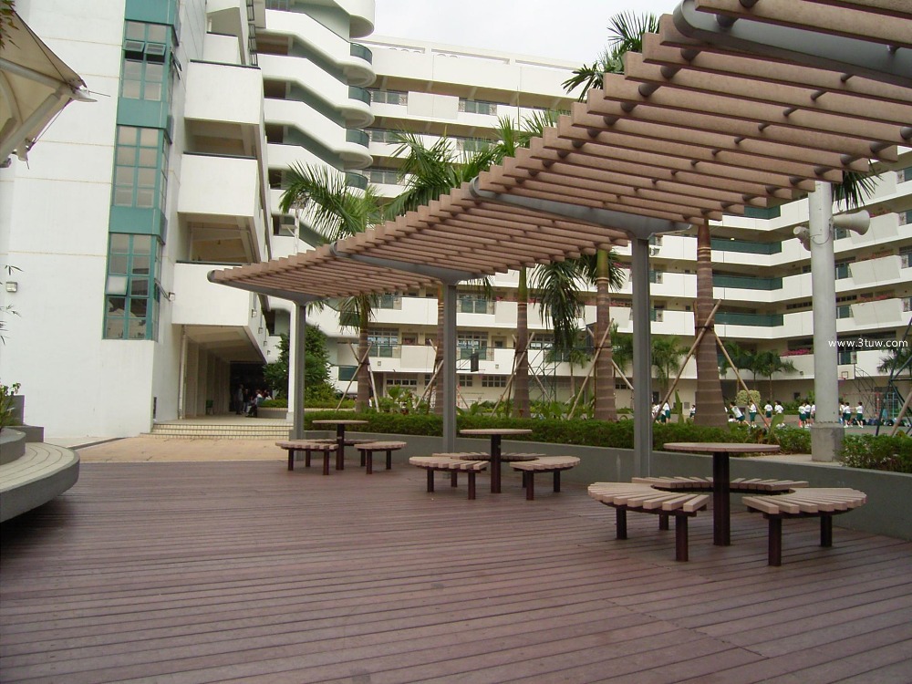 Waterproof WPC Composite Deck Pergola Wood Plastic Composite Modern Redwood Pergola