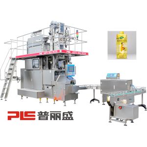 China 330ml Prisma Aseptic Carton Filling Machine for Milk with Cap Applicator 6000PPH factory