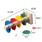 Montessori Baby Wooden Petal Tree Building Blocks Toy Children's Rainbow Ball