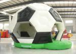 Football Design Bounce Round Bounce House , Soft Inside Bounce House Fire