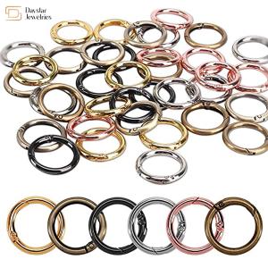 China Zinc Alloy Metal Keychain Rings , Snap Hook Clips Spring Gate O Ring factory