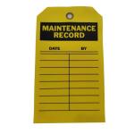 7" Height X 4" Width PVC Plastic Tags Cardstock B-853 Black On Yellow Inspection