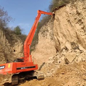 China Defeng Factory Customized 21m Two Section Long Reach Boom and 22m Three Section Demolition Boom for All Brands Excavator factory