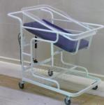 Metal New Born Baby Cart Bed Hospital Crib Commercial Furniture For Clinic
