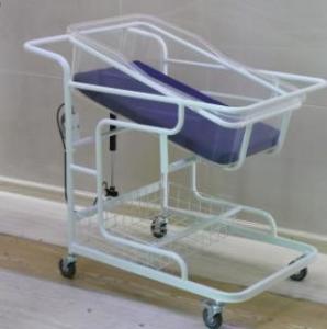 China Metal New Born Baby Cart Bed Hospital Crib Commercial Furniture For Clinic factory
