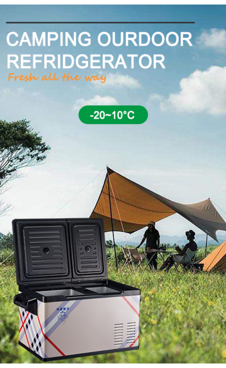 19.5 Kgs Portable Mini Fridge Cup Hold Compressor Freezers For Outdoor Camping
