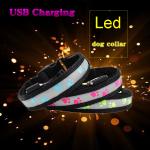 C903 Wholesale Nylon Safety Usb Luminous Dog Collar with Led Light