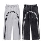 Custom Streetwear Cotton French Terry Stacked Flare Sweatpants Joggers with Acid