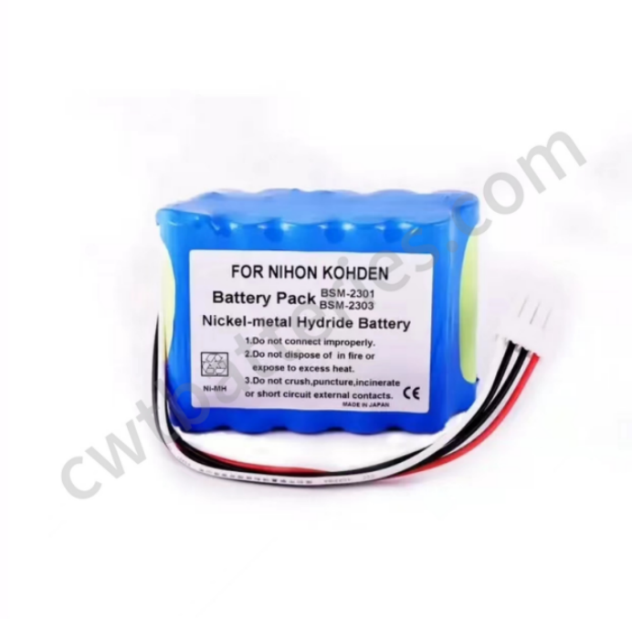 Battery 10HR-4/3FAUC-NK for Nihon Kohden BSM-2300 BSM-2301A BSM-2304A 12V 3800mAh Medical Equipment Part