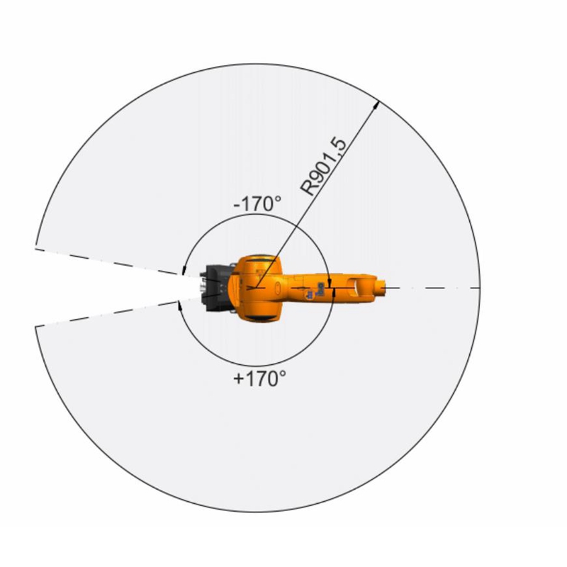 6 Industrial Robotic Arm KUKA KR6 R1820 Payload 6kg With Robot Gripper Palletizing Robot
