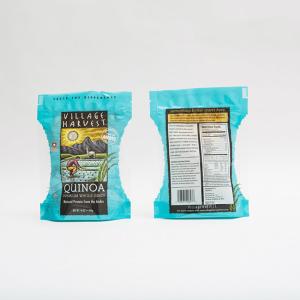 China 10oz PET12 Quinoa Seeds Food Packaging Bags With Clear Window Gravure Printing factory