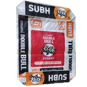 China Hot Sale 25KG 40KG 50KG Ad Star Bags PP Block Bottom Bag Cement Valve Bags Cement Sack factory