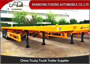 China 50000 Kilograms Payload Flatbed Cargo Trailer For 20ft / 40ft Container Deliver factory