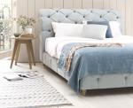 Modern European Style Fabric Wooden Bed Frame