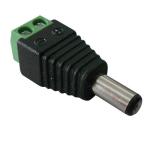 Solar System CCTV Cable Accessories RG59 2.1mm Male Power Plug With Screw