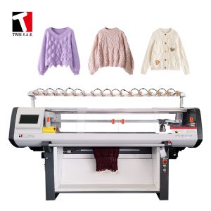 China Straight 52 Inch Computerized Auto Knitting Machine Simple Double System on sale