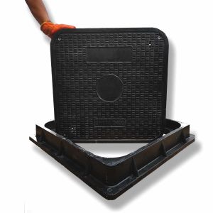 China 50mm Anti-Theft Non-flammable Composite Manhole Cover for Roadway and Sidewalk Use on sale