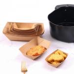 Eco-friendly Square Food Tray for Biodegradable Takeaway Sushi Sandwich Kraft