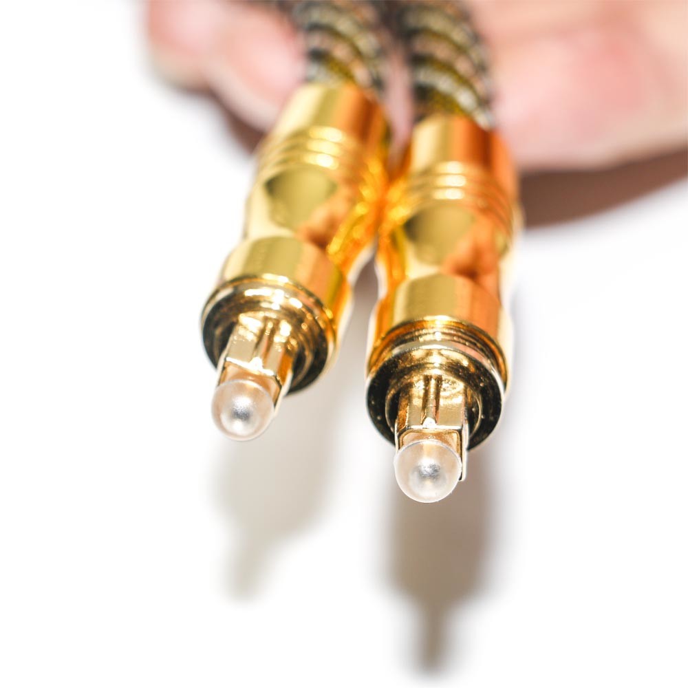 TOSLINK Optical Audio Cable OD 7.0 Nylon Braided Net 4K Gold Plated Ports HiFi Sound For Subwoofer Amplifier Audiophile