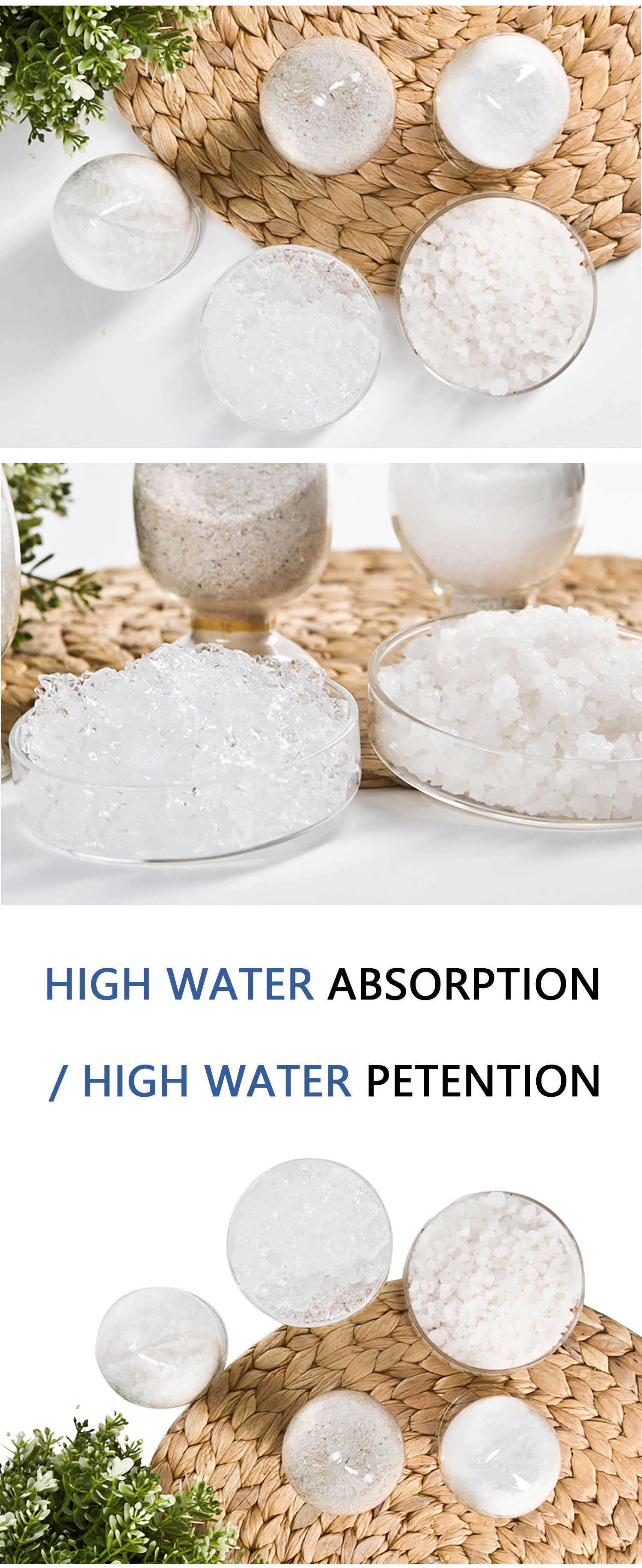 Synthetic Super Absorbent Polymer Resin Potassium Polyacrylate For Wastewater Treatment Sludge Solidification