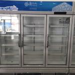 Cold Beer Drink Glass Door Display Freezers Refrigerated Stainless Steel Cabinet