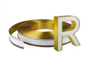 China 3d Signs Advertising Brush Gold Aluminum Channelume Channel Letter factory