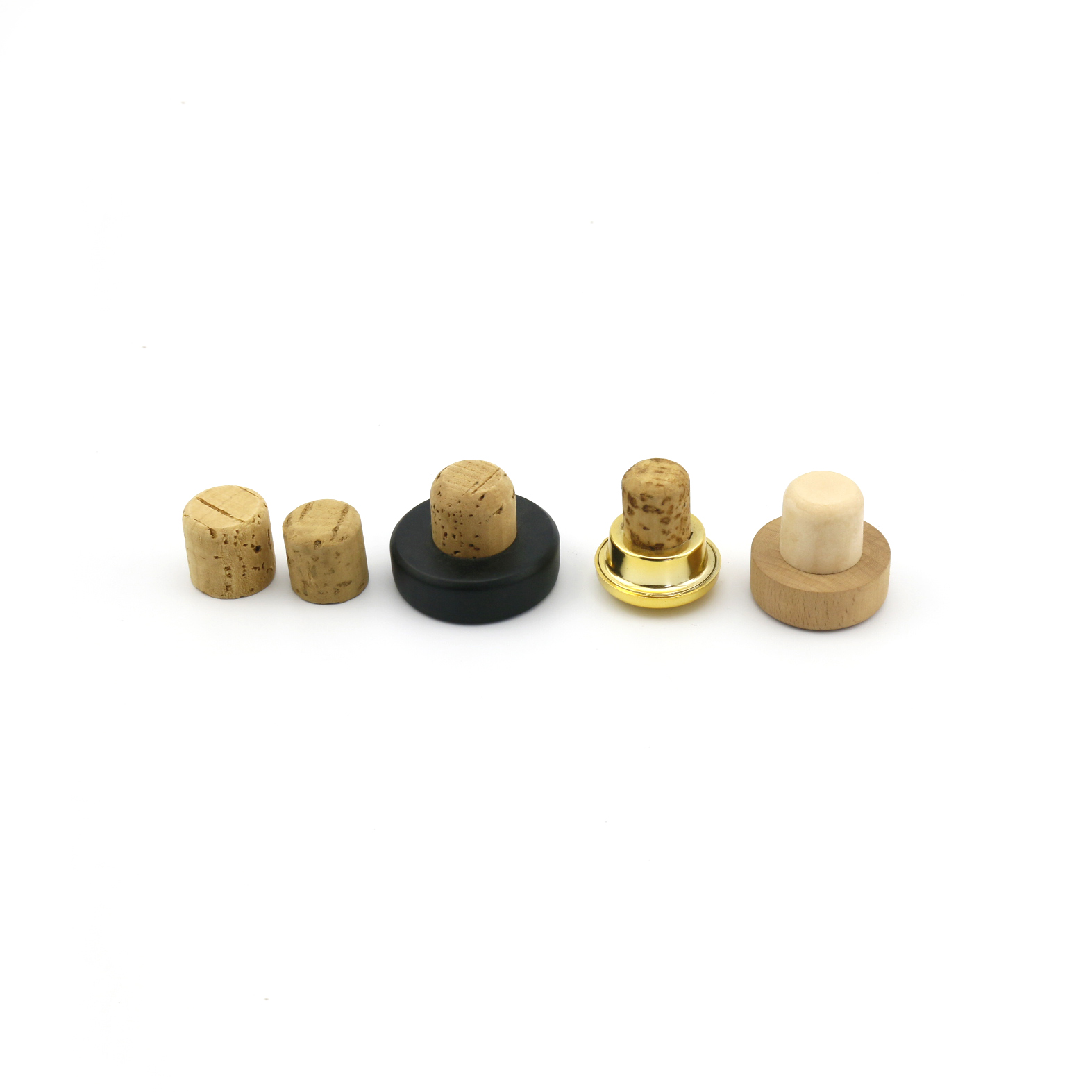 Factory wholesale Wooden Top Wine Bottle Synthetic Cork Stopper Cork Polymer Stopper with cap